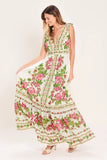 ROSE VINE ROMANCE MAXI DRESS