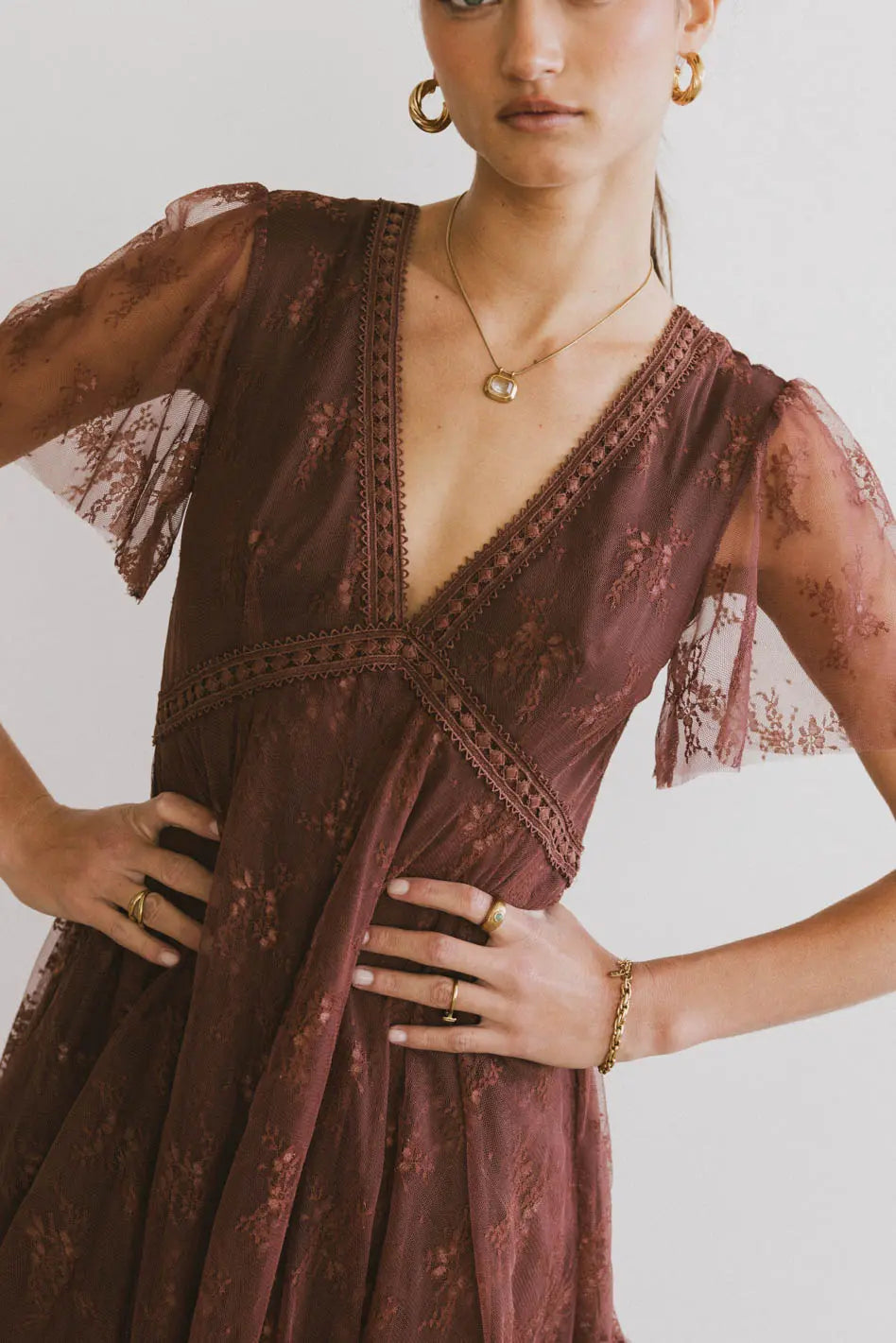 Francine Embroidered Mesh Dress FINAL SALE