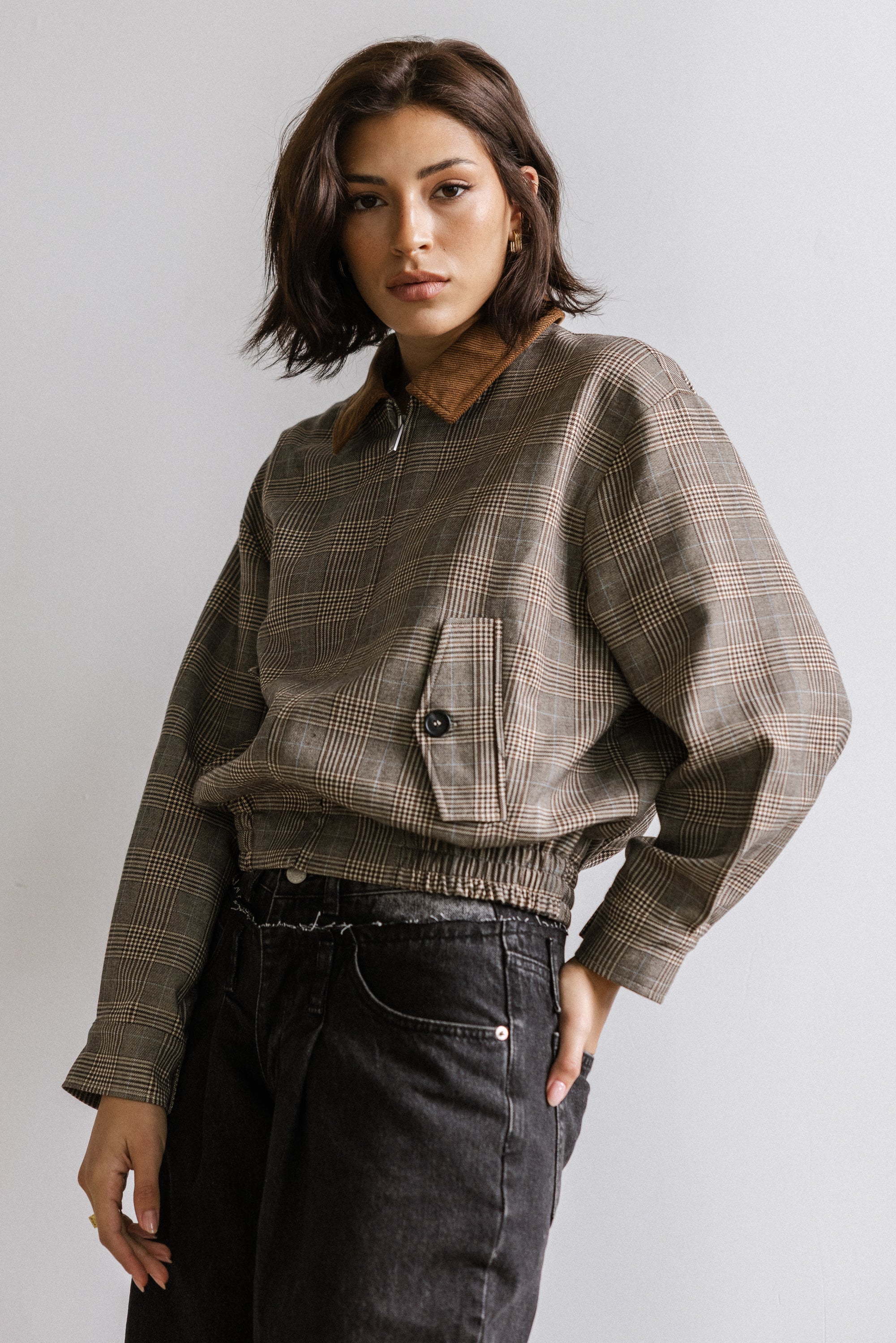 Kenzington Plaid Bomber Jacket