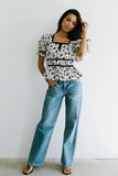 Tallie Floral Blouse in Cream FINAL SALE