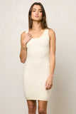 Vale Textured Knit Mini Dress in Cream FINAL SALE