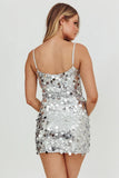 ASTRA MINI DRESS SEQUIN PARTY DRESS SILVER
