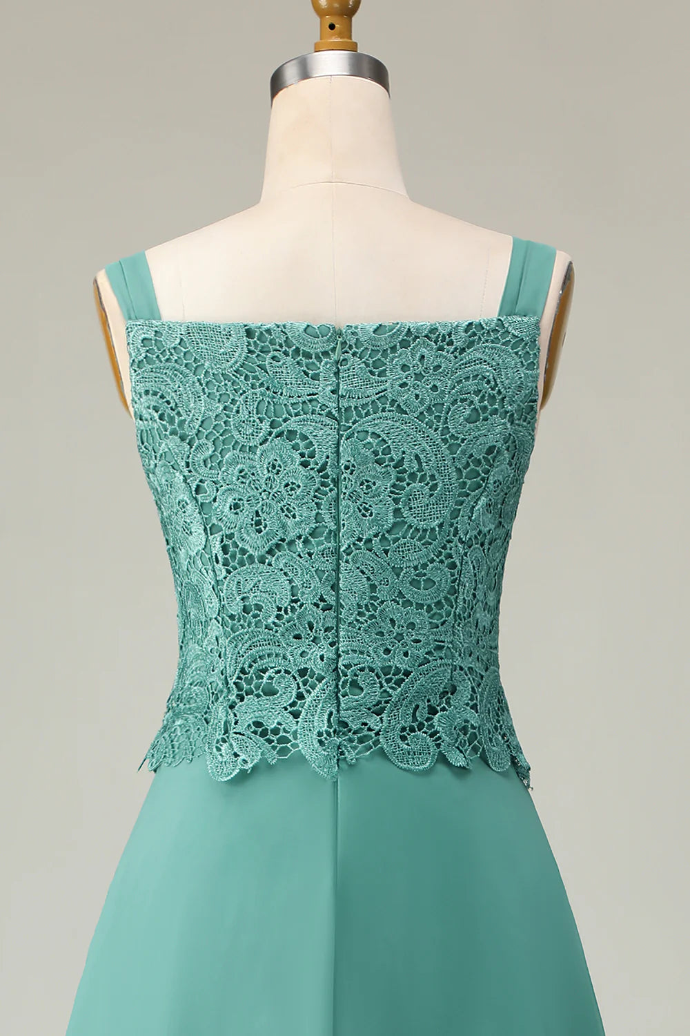 2 Piece A Line Eucalyptus Lace Midi Mother of the Bride Dress
