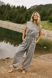 Weekend Warrior Jumpsuit in Grey FINAL SALE