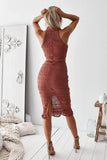 RIVERS MIDI DRESS MAUVE