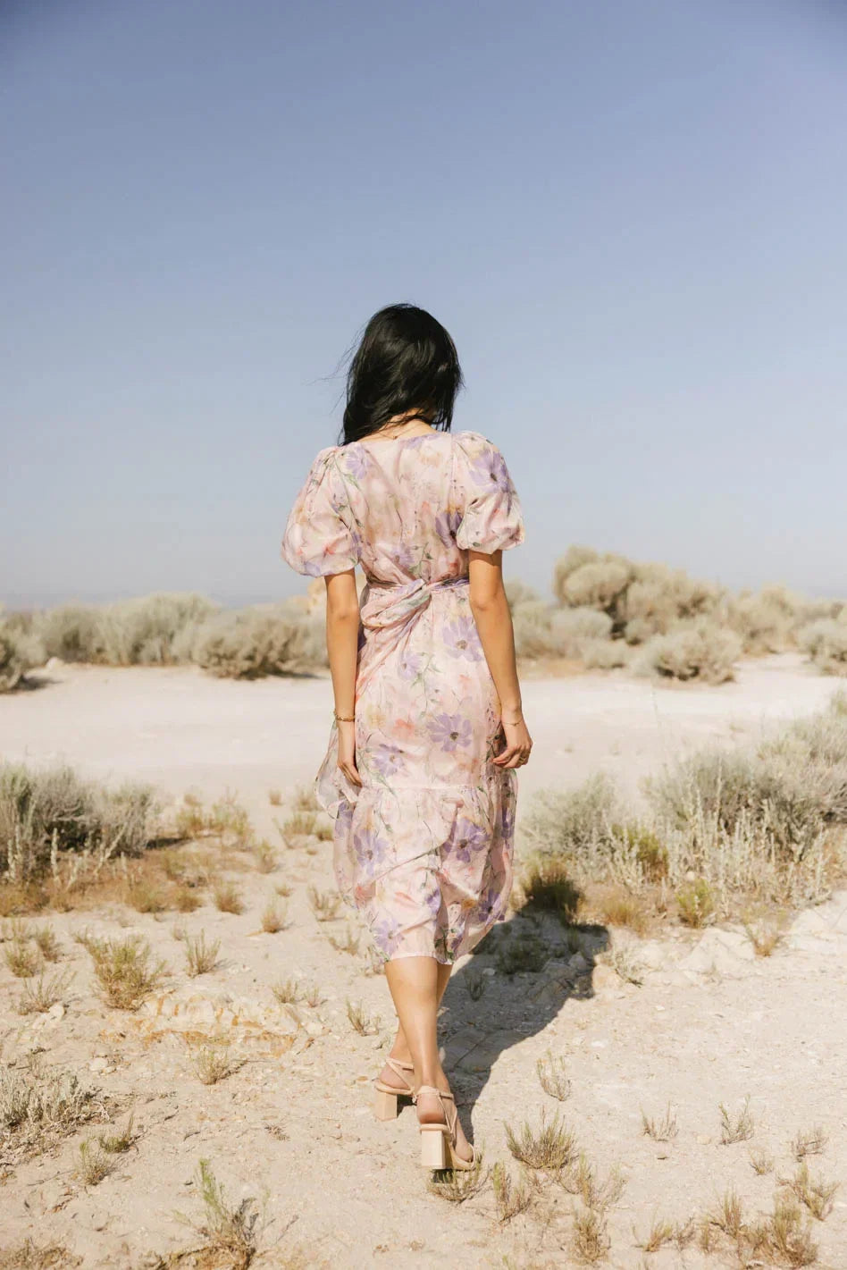 Angelique Floral Tie Dress in Pink FINAL SALE