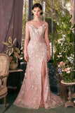 A1396 SHEER PLEATED CORSET GOWN Andrea Leo