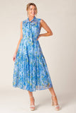 EVER AFTER BOW TIE MIDI DRESS POWDER BLUE