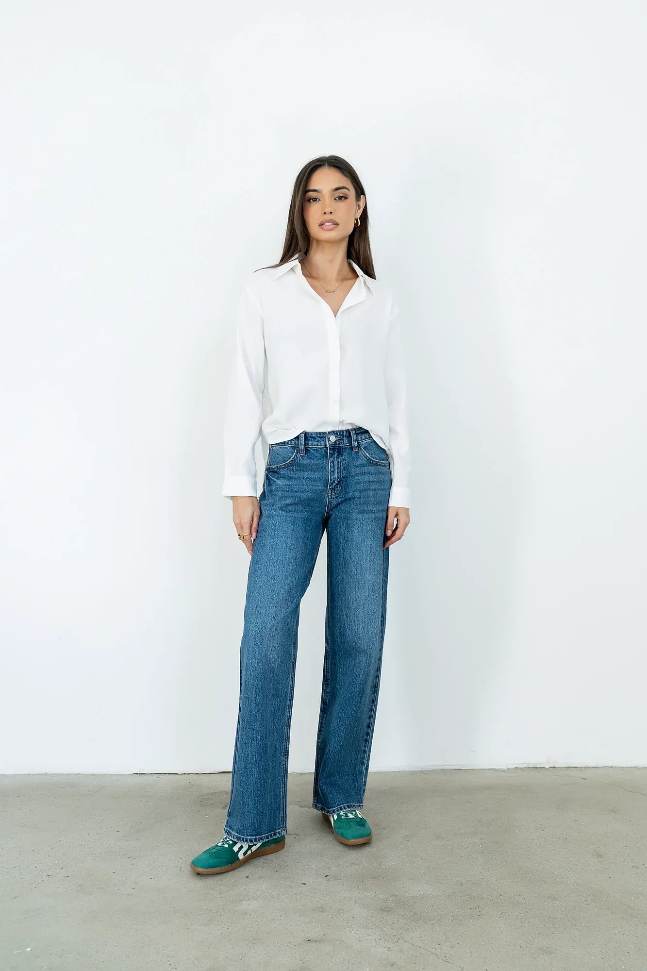 Tacie Button Up in White