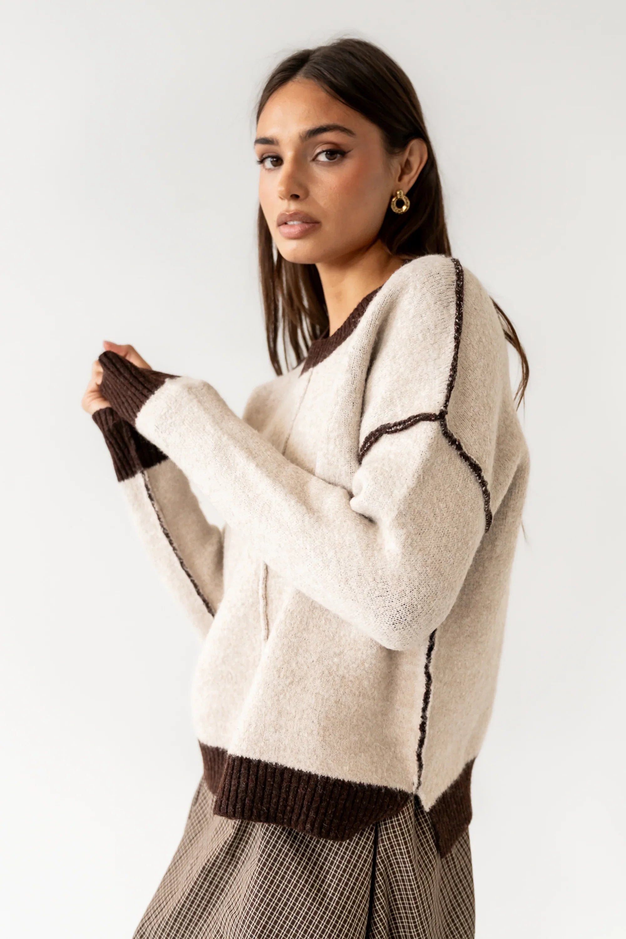 Junie Contrast Sweater FINAL SALE