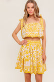 SUNLIT DREAMS TOP SKIRT SET YELLOW