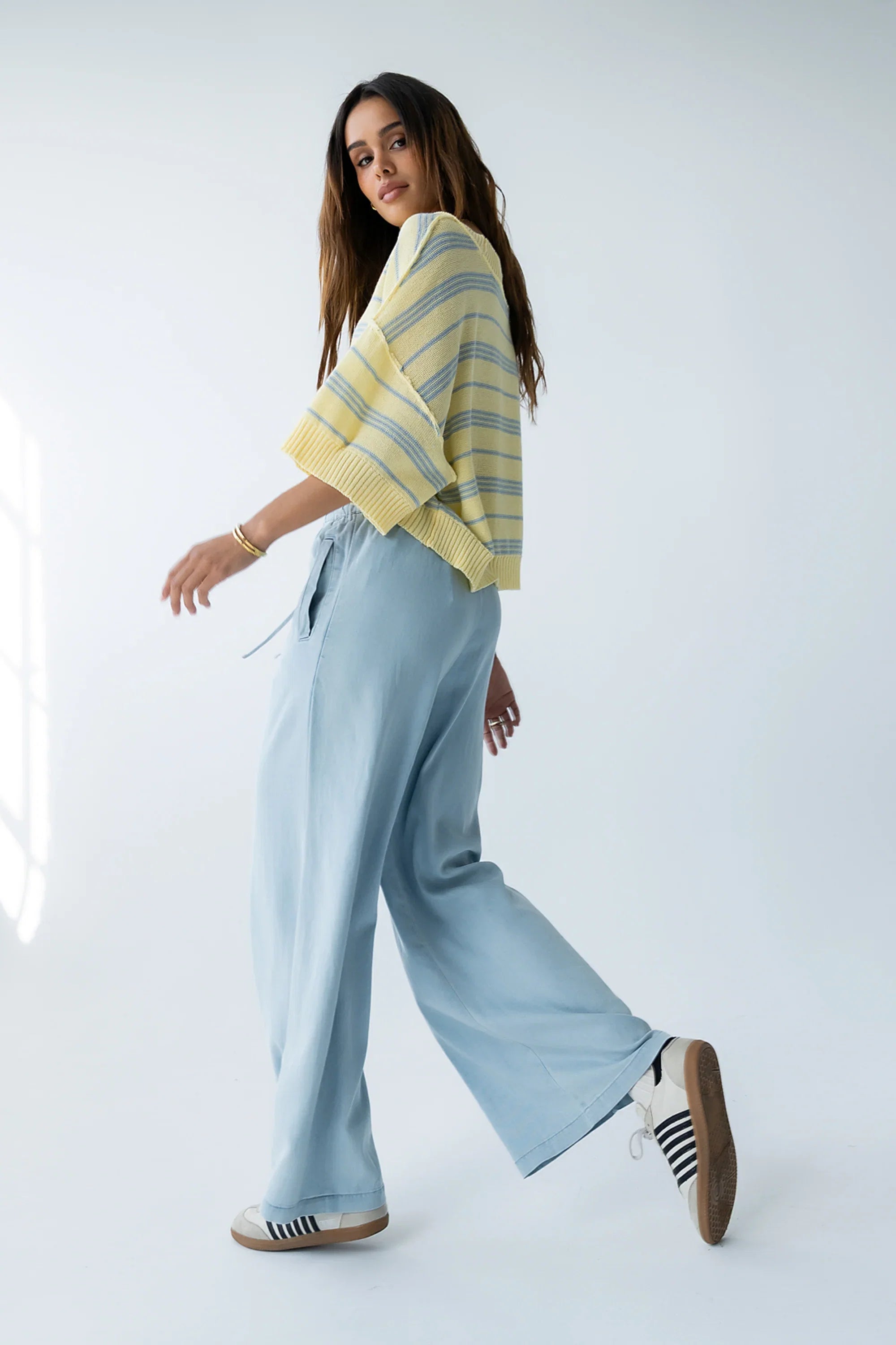 Katelyn Cropped Sweater Tee