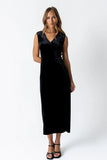 Kalani Velvet Maxi Dress in Black FINAL SALE