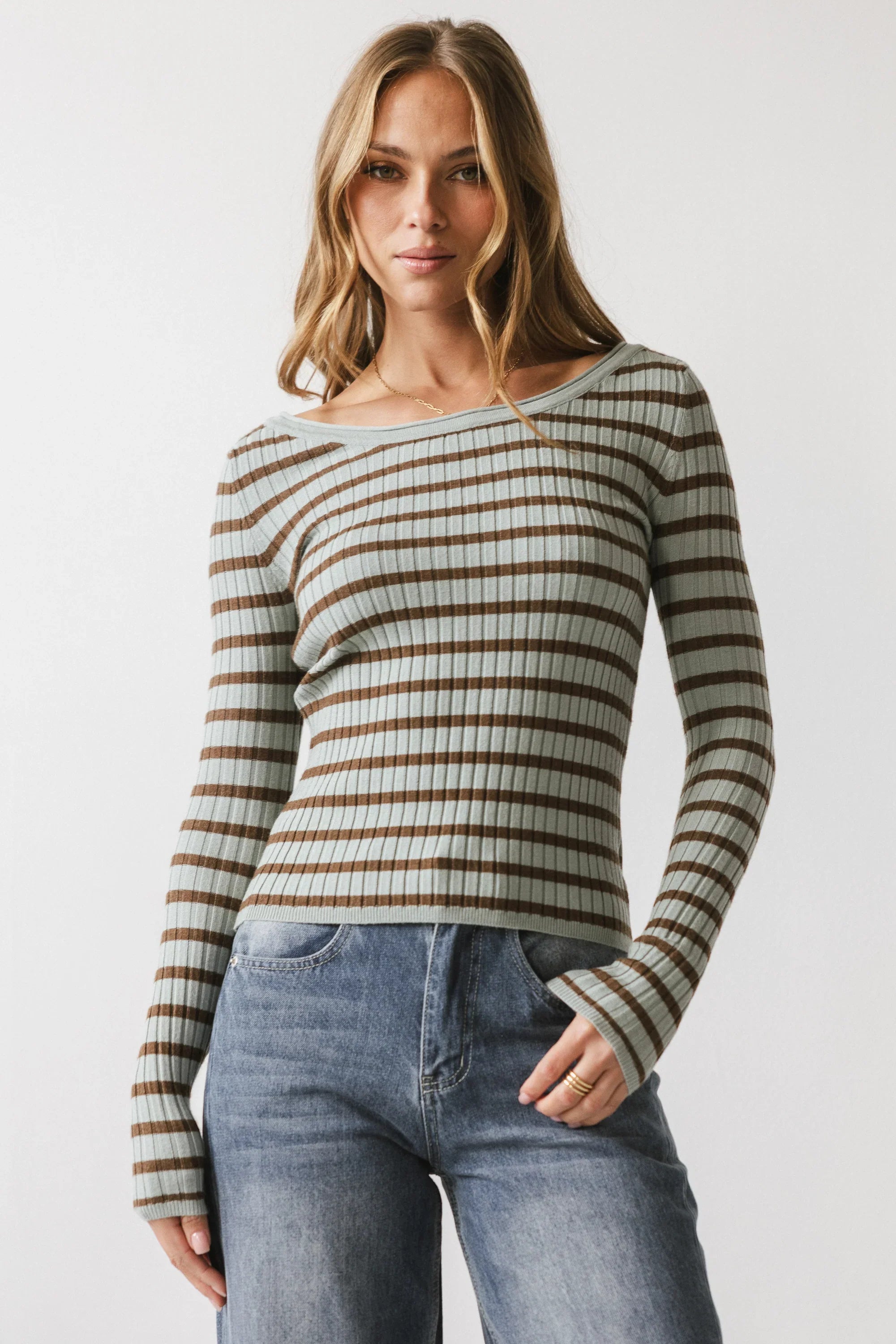 Petra Striped Sweater in Blue FINAL SALE