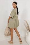 Lennox Mini Dress in Olive FINAL SALE