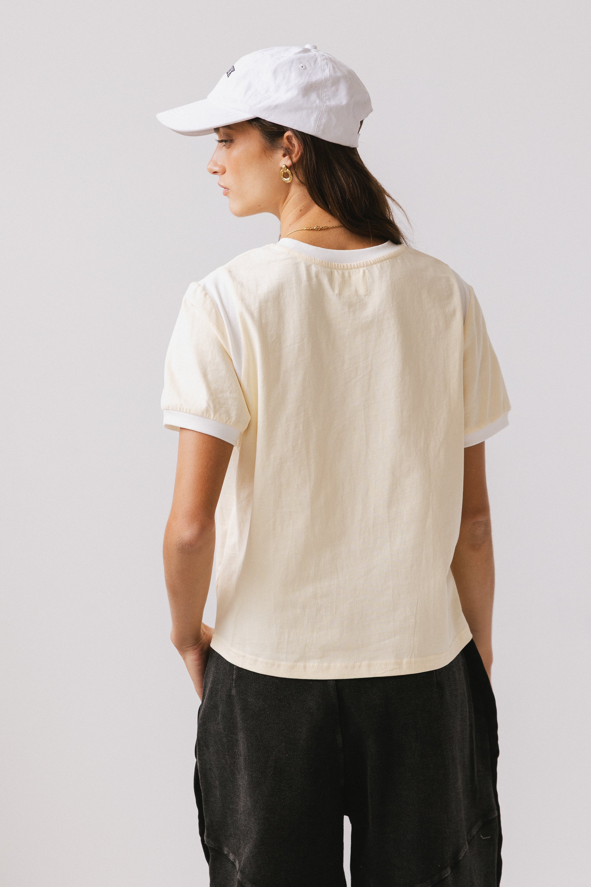 Emma Contrast Top in Yellow FINAL SALE
