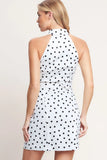 FRENCH DOT AFFAIR BLACK WHITE MINI DRESS