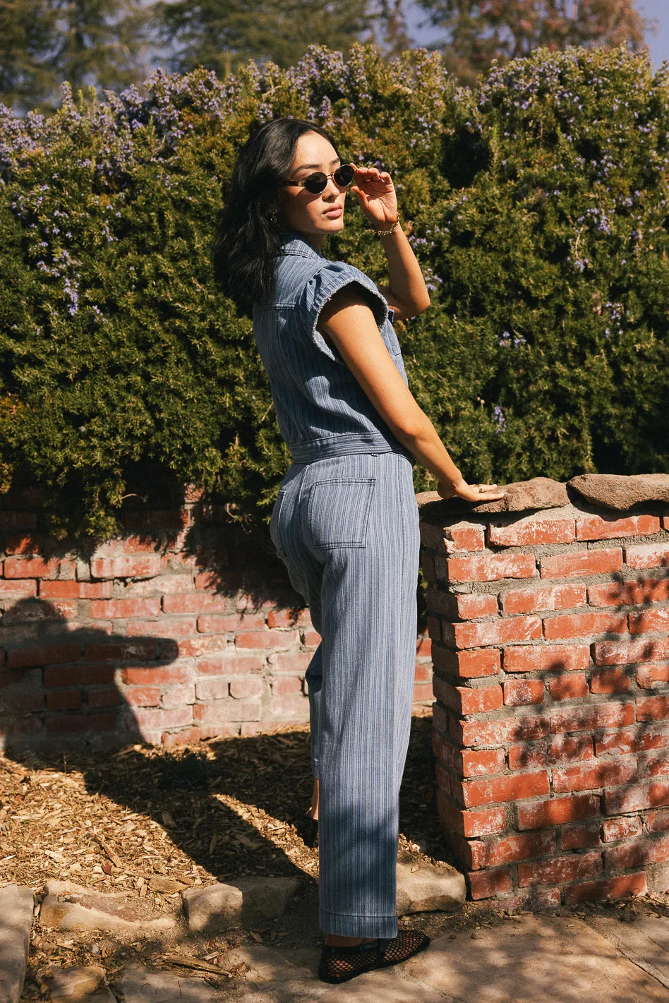 Jennie Denim Striped Wide Leg Jeans FINAL SALE