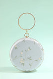 White Embroidery Handbag