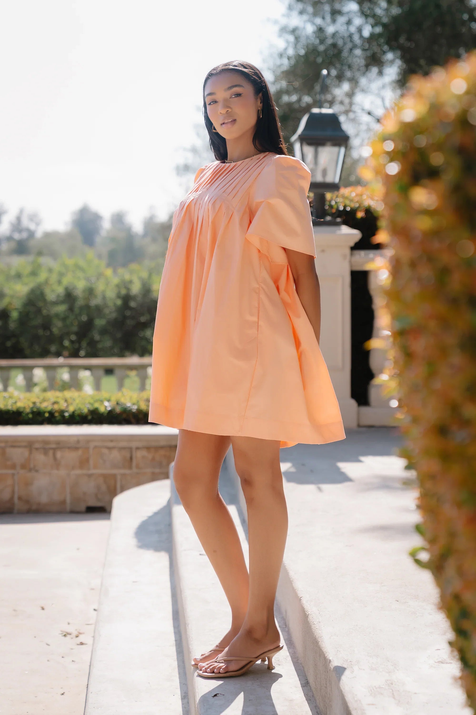 Granger Pleated Baby Doll Dress