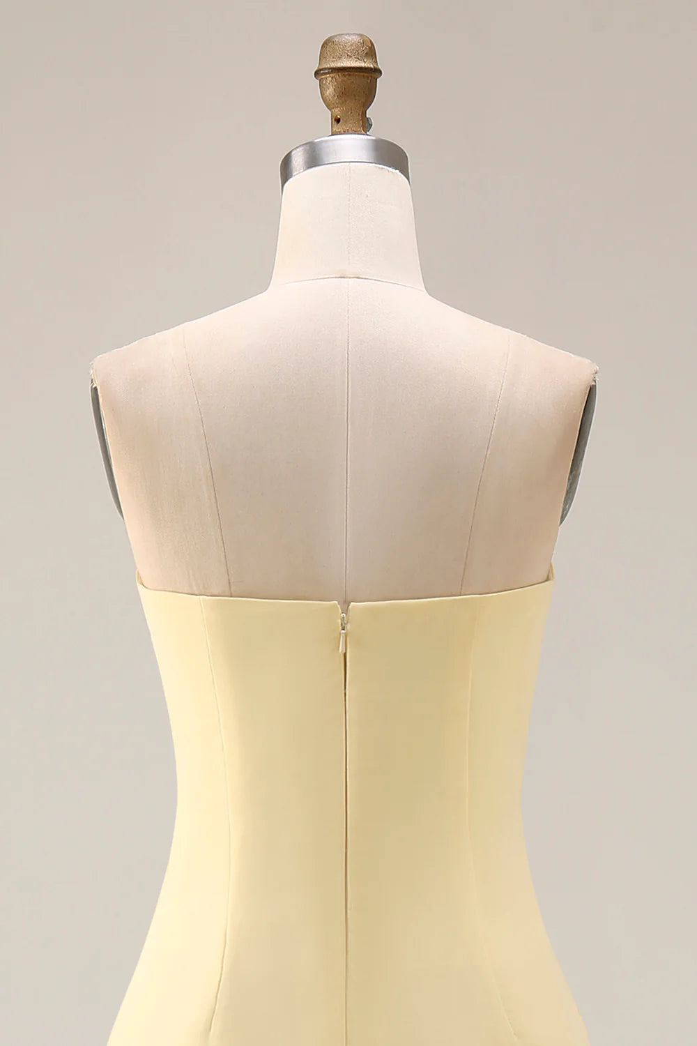 Lemon Sorbet A Line Chiffon Convertible Long Bridesmaid Dress with Slit