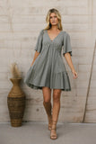 Slow It Down Mini Dress in Sage FINAL SALE