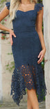 Giselle Dress Steel Blue Lace Dress