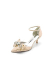 Ankle Strap Stiletto Heels with Bow