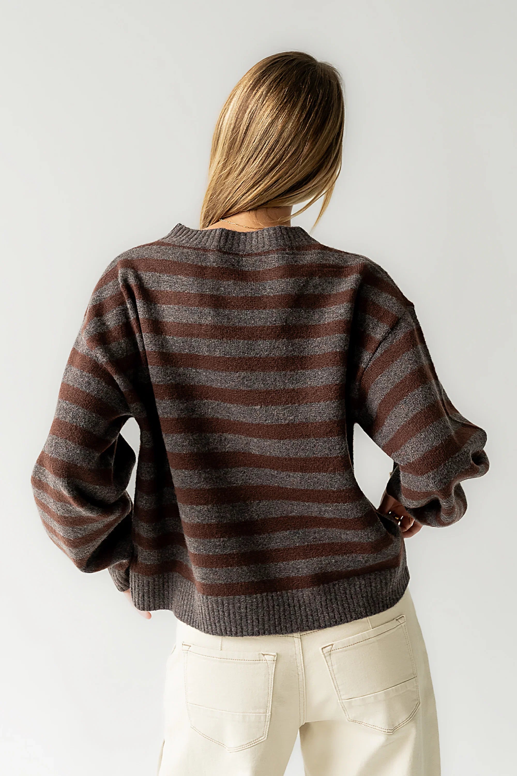 Josey Oversized Sweater in Red Brown