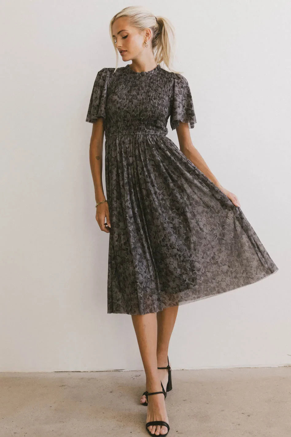 Sofia Midi Dress in Purple FINAL SALE