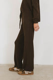 Jesse Waffle Knit Pants in Brown FINAL SALE