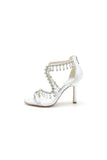 Sexy Crystal Beaded Thin Strap High Heels