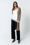 Eve Ribbed Duster in Taupe