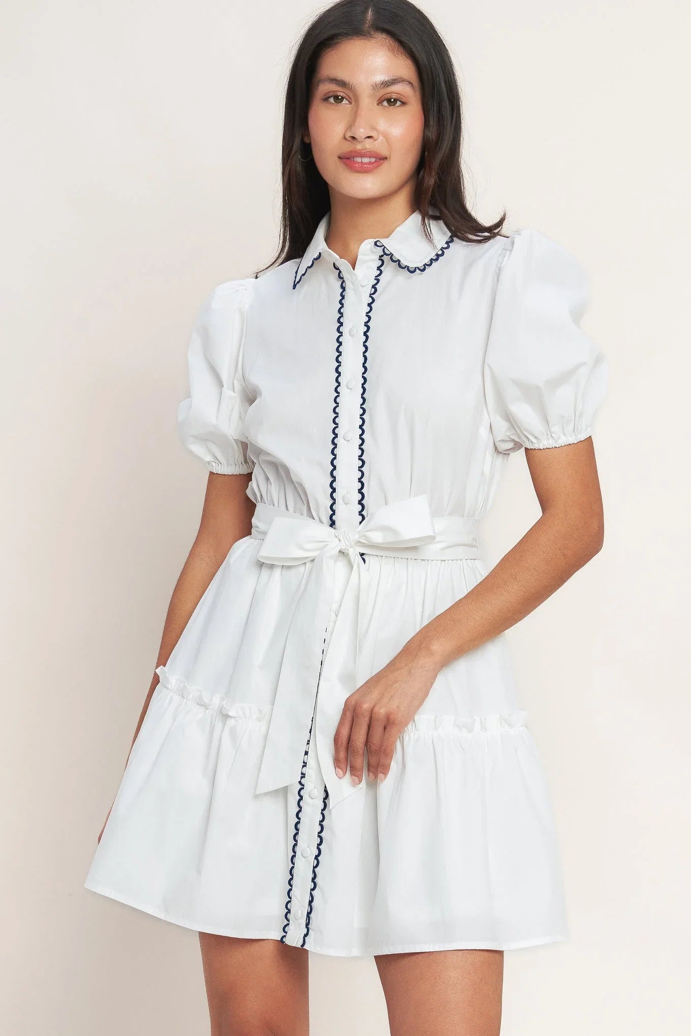 A LITTLE BIT LOVELY WHITE MINI DRESS