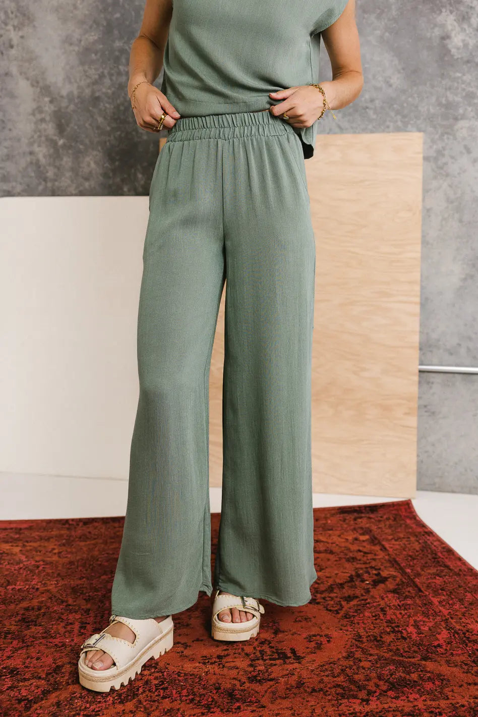 Maren Pants in Sage FINAL SALE