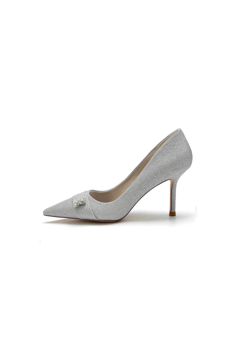 Crystal Sequin Pointed Toe High Heels
