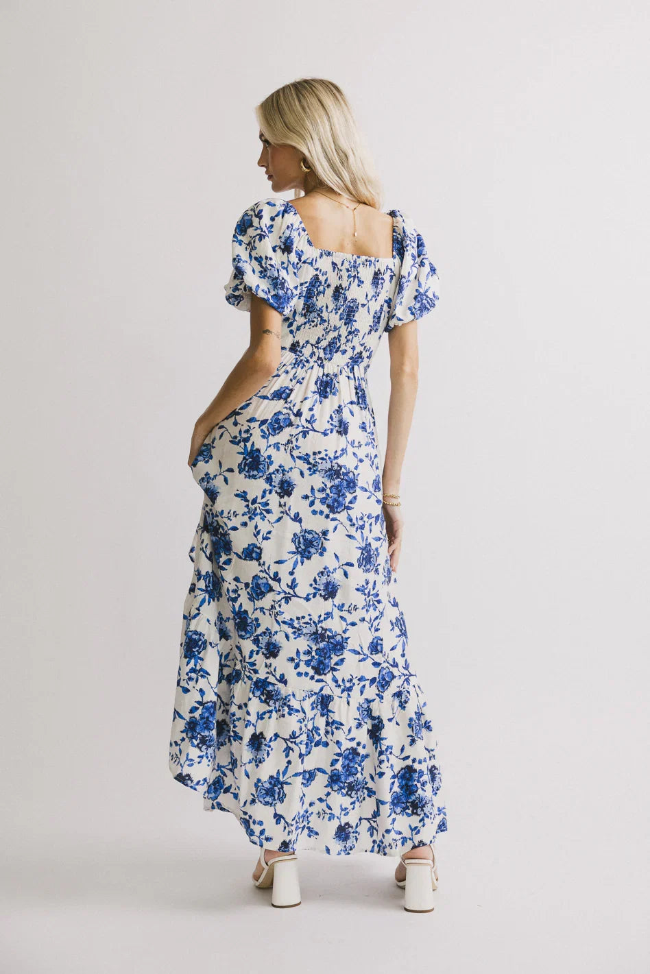 Mellanie Floral Maxi Dress in Blue FINAL SALE