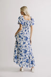 Mellanie Floral Maxi Dress in Blue FINAL SALE