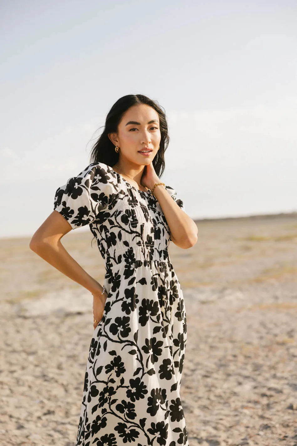 Marnie Smocked Midi Dress FINAL SALE