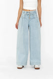 Melanie Wide Leg Pants in Light Wash FINAL SALE