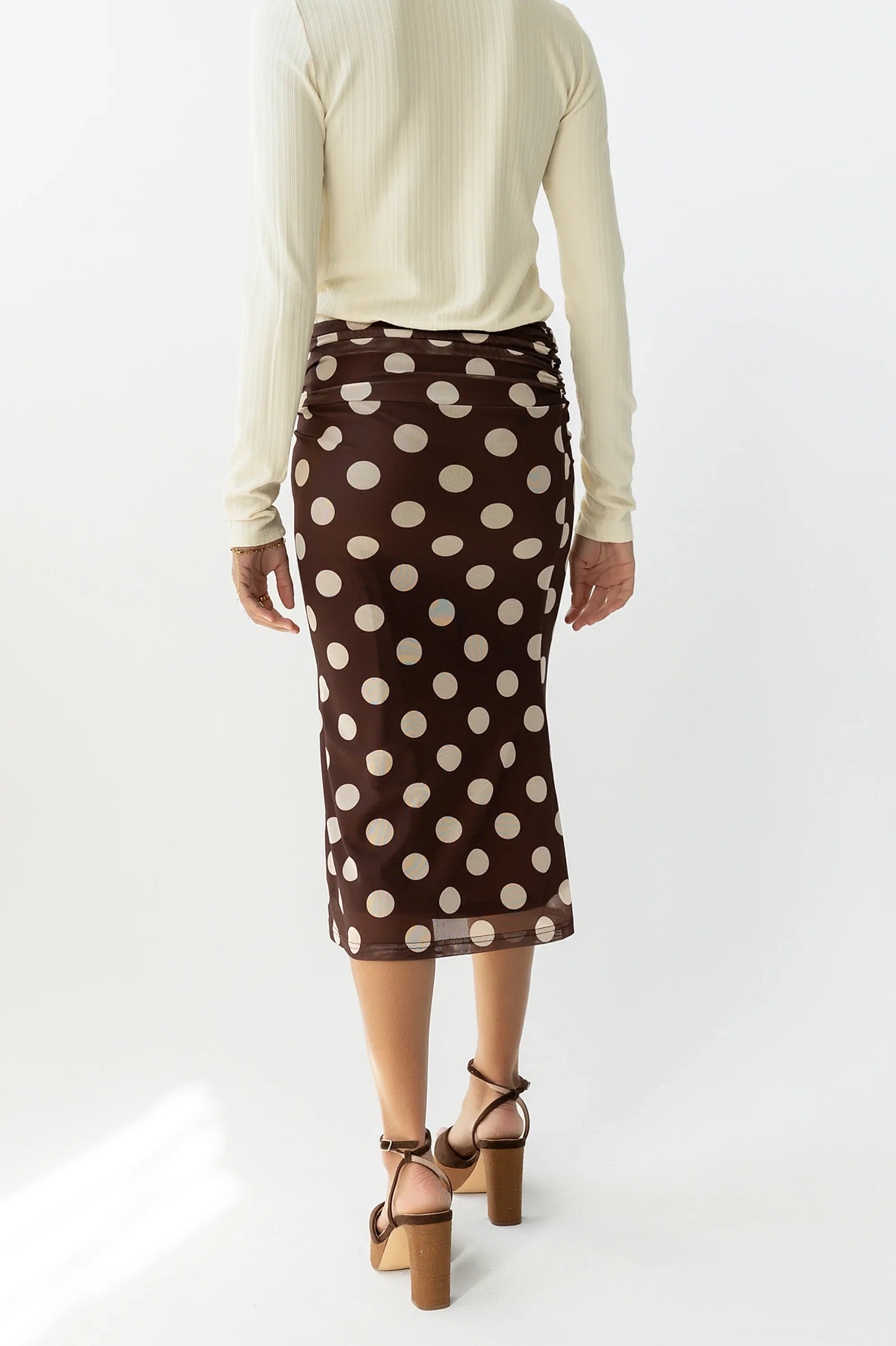 Elsie Polka Dot Maxi Skirt