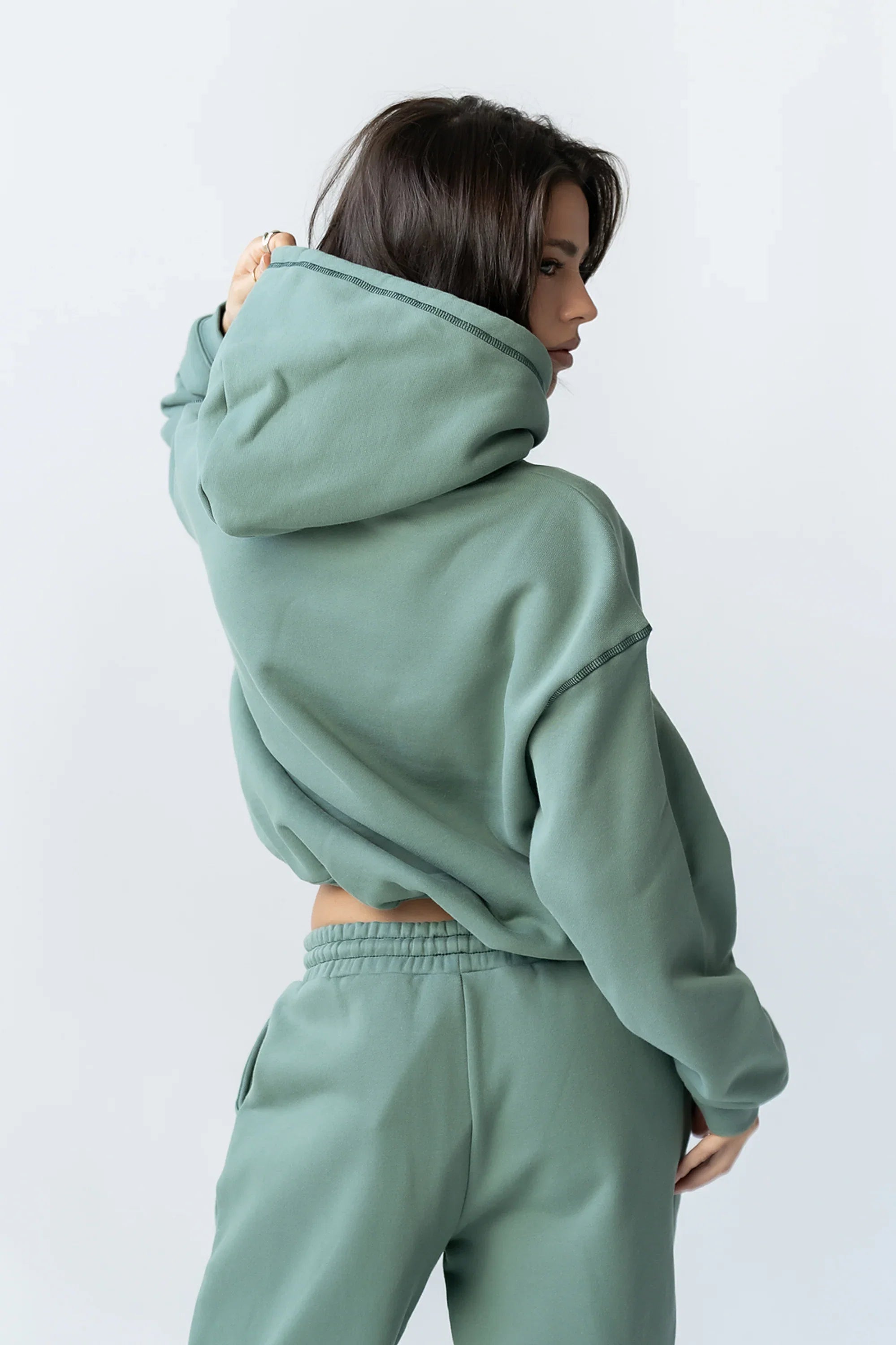 Mozie Contrast Sweatshirt in Teal