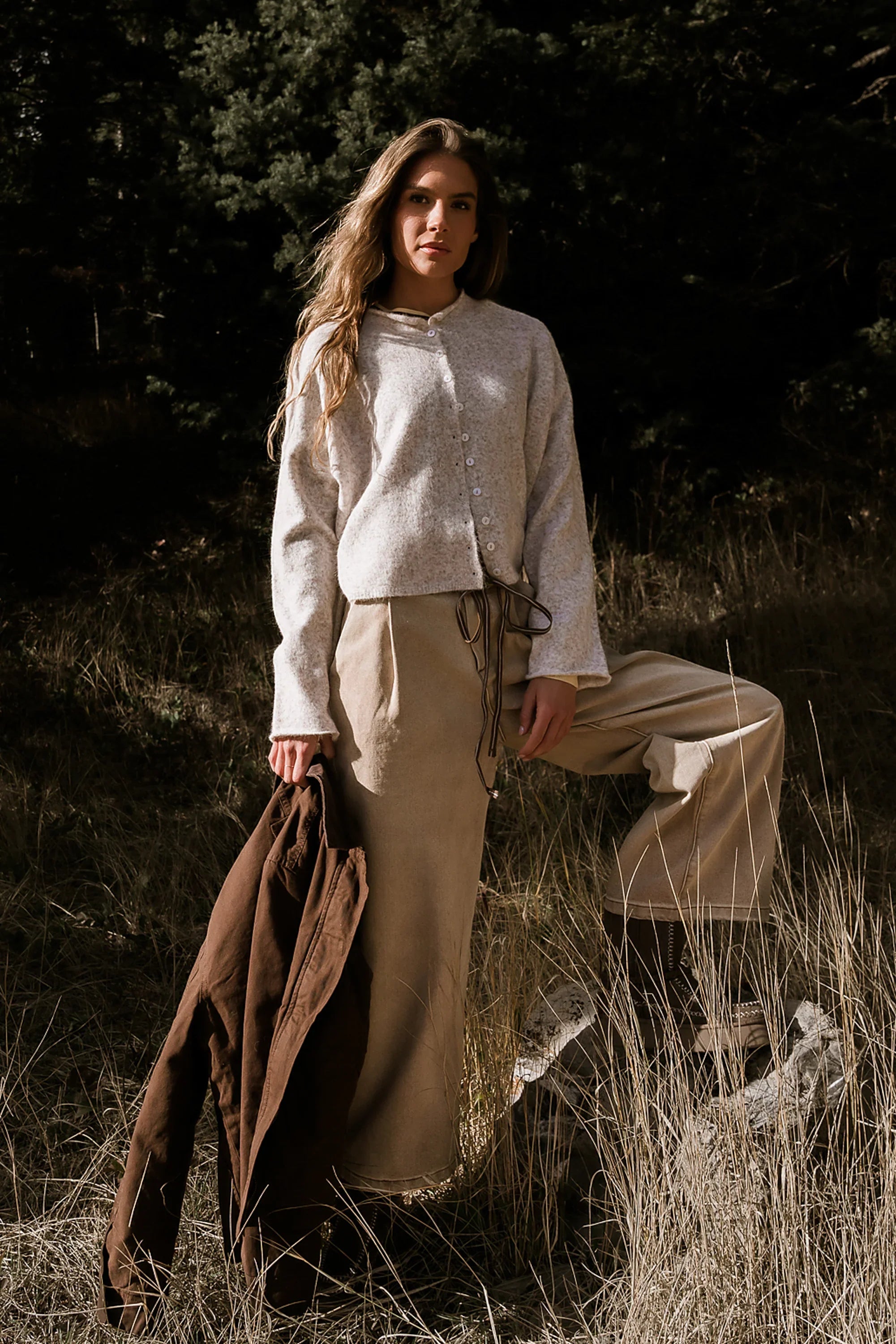 Maci Cardigan in Grey FINAL SALE
