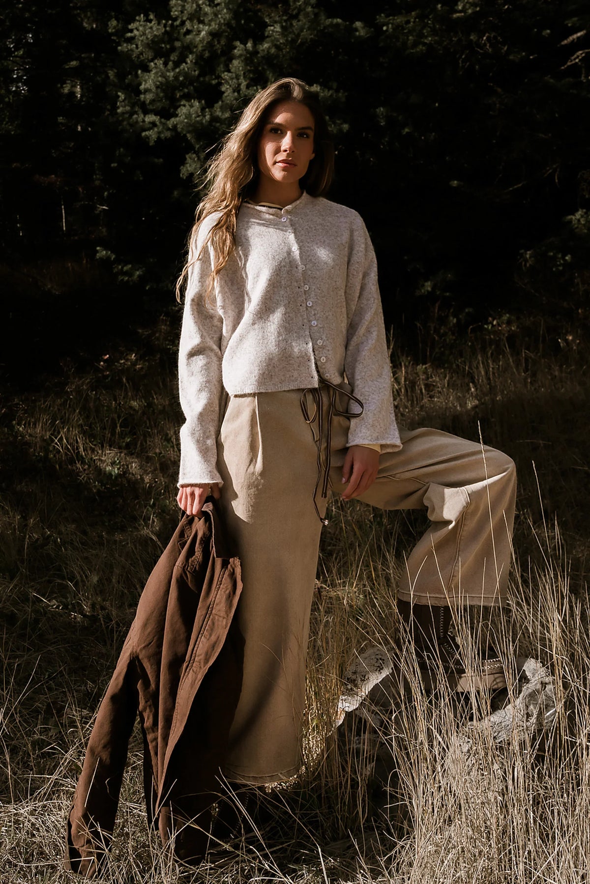 Maci Cardigan in Grey FINAL SALE