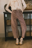 Lisette Barrel Jean in Mauve Courduroy FINAL SALE