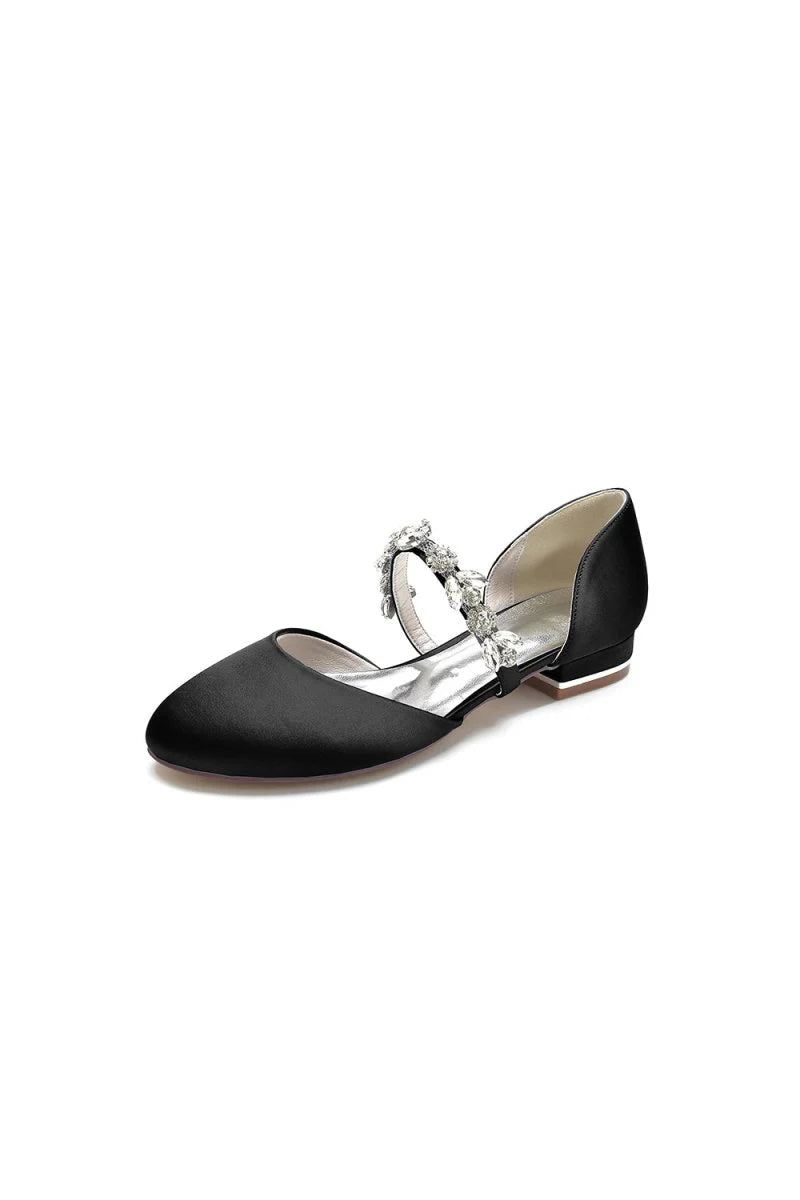 Flats with Rhinestone embellished Strap Party