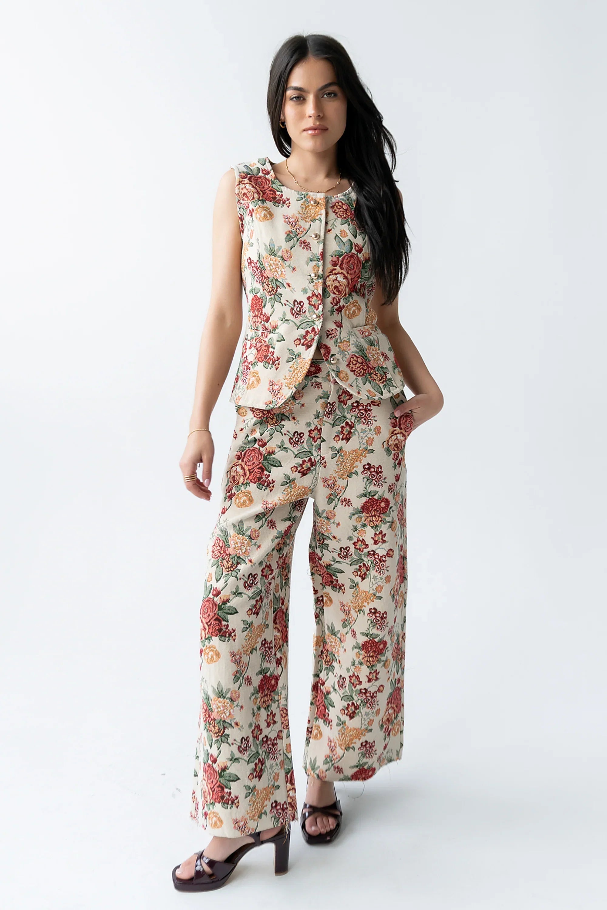Joanna Floral Wide Leg Pants FINAL SALE