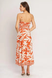 HEATWAVE RESORT POWER MESH MIDI DRESS