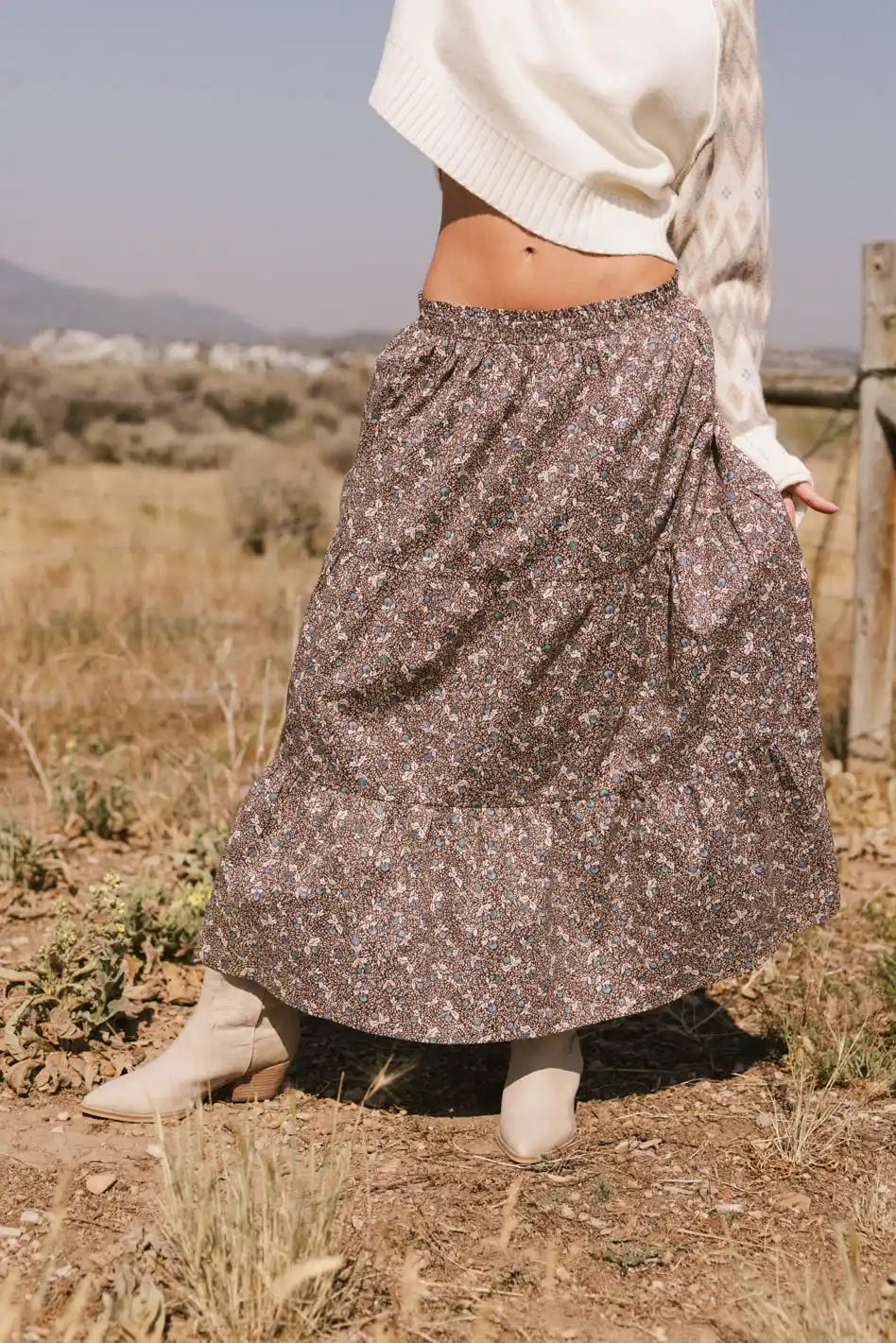 Mara Tiered Midi Skirt FINAL SALE