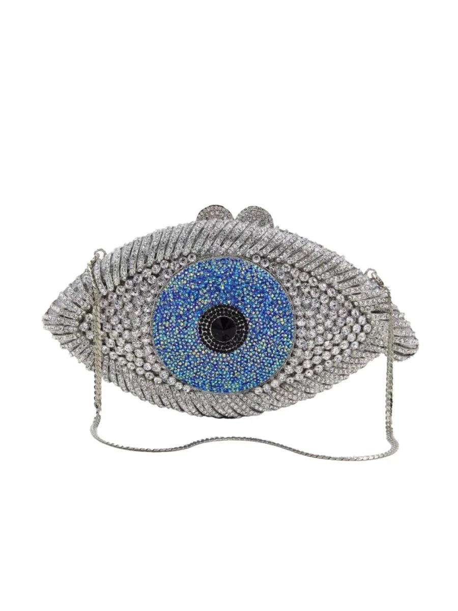 Womens EYE SEE U Rhinestone Evening Clutch bags Handmade